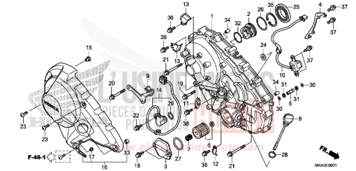 RIGHT CRANKCASE COVER (NC750XD) NC750XDG de 2016